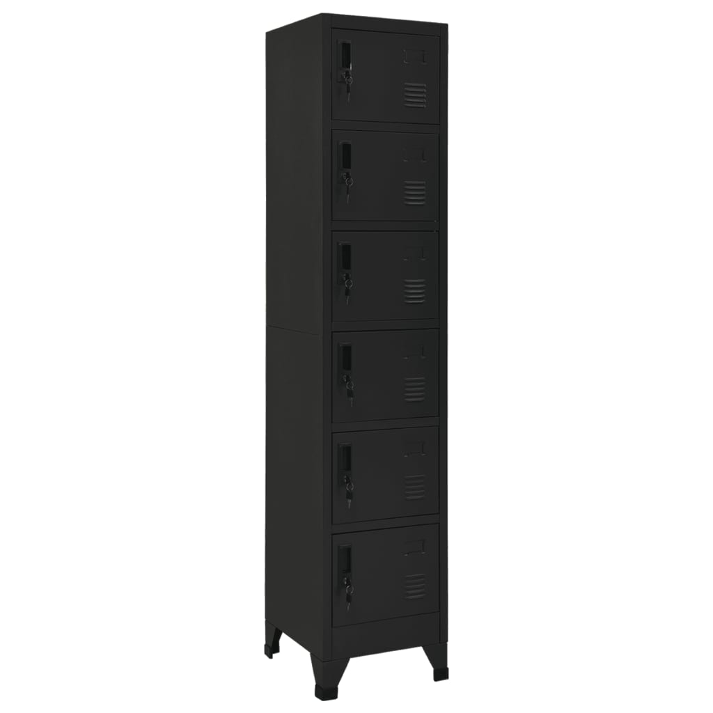 Φοριαμός Μαύρος 38 x 40 x 180 εκ. Ατσάλινος - Pakobazaar