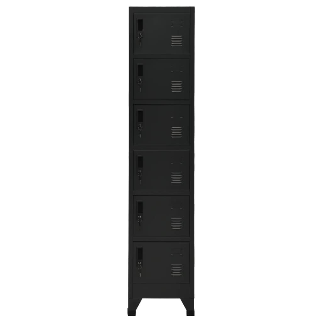 Φοριαμός Μαύρος 38 x 40 x 180 εκ. Ατσάλινος - Pakobazaar