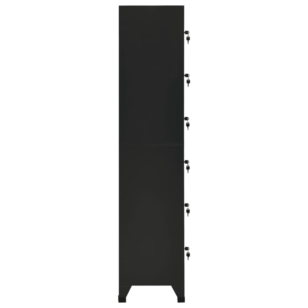 Φοριαμός Μαύρος 38 x 40 x 180 εκ. Ατσάλινος - Pakobazaar