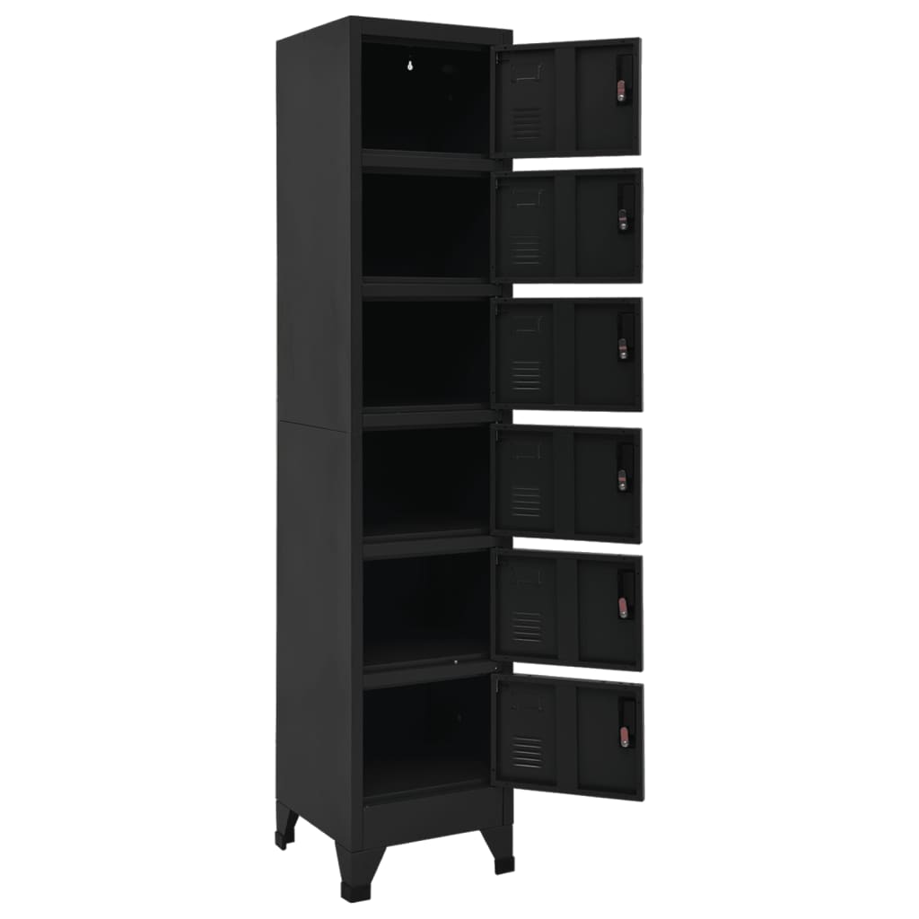 Φοριαμός Μαύρος 38 x 40 x 180 εκ. Ατσάλινος - Pakobazaar