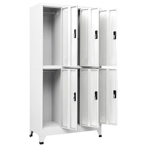 Φοριαμός Λευκός 90 x 45 x 180 εκ. Ατσάλινος - Pakobazaar