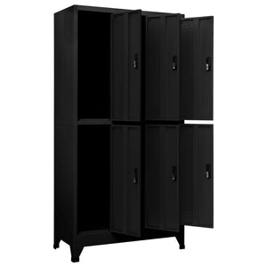 Φοριαμός Μαύρος 90 x 45 x 180 εκ. Ατσάλινος