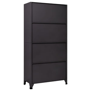 Φοριαμός Ανθρακί 90 x 45 x 180 εκ. Ατσάλινος - Pakobazaar