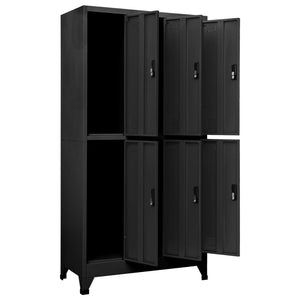Φοριαμός Ανθρακί 90 x 45 x 180 εκ. Ατσάλινος - Pakobazaar