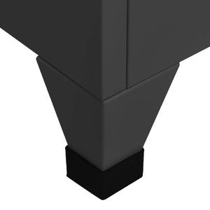 Φοριαμός Ανθρακί 90 x 45 x 180 εκ. Ατσάλινος - Pakobazaar
