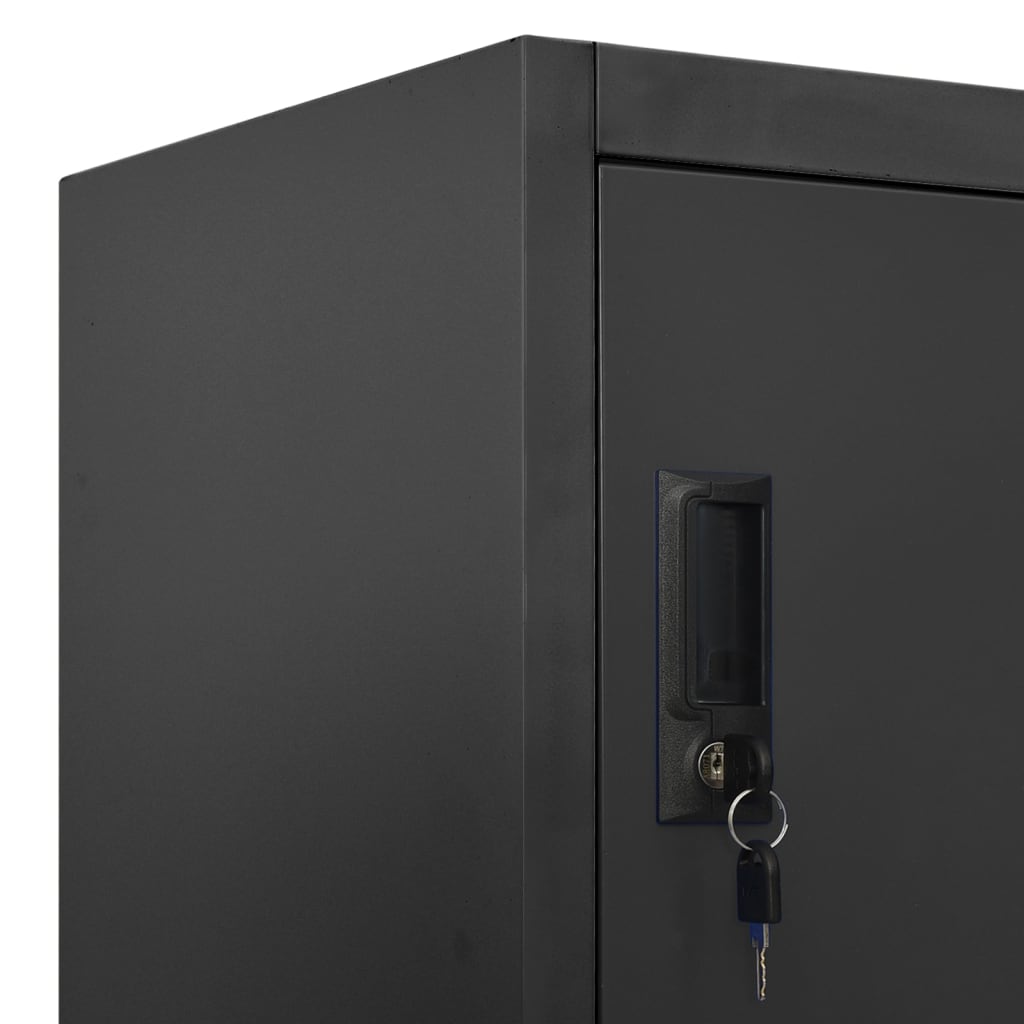 Φοριαμός Ανθρακί 90 x 45 x 180 εκ. Ατσάλινος - Pakobazaar