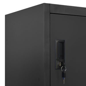 Φοριαμός Ανθρακί 90 x 45 x 180 εκ. Ατσάλινος - Pakobazaar