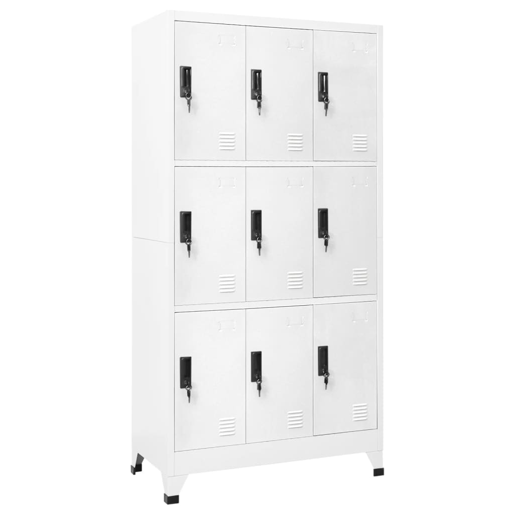 Φοριαμός Λευκός 90 x 45 x 180 εκ. Ατσάλινος - Pakobazaar