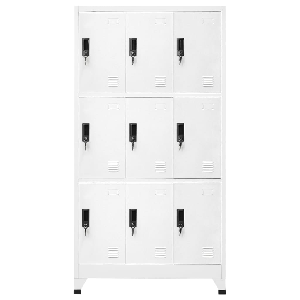 Φοριαμός Λευκός 90 x 45 x 180 εκ. Ατσάλινος - Pakobazaar