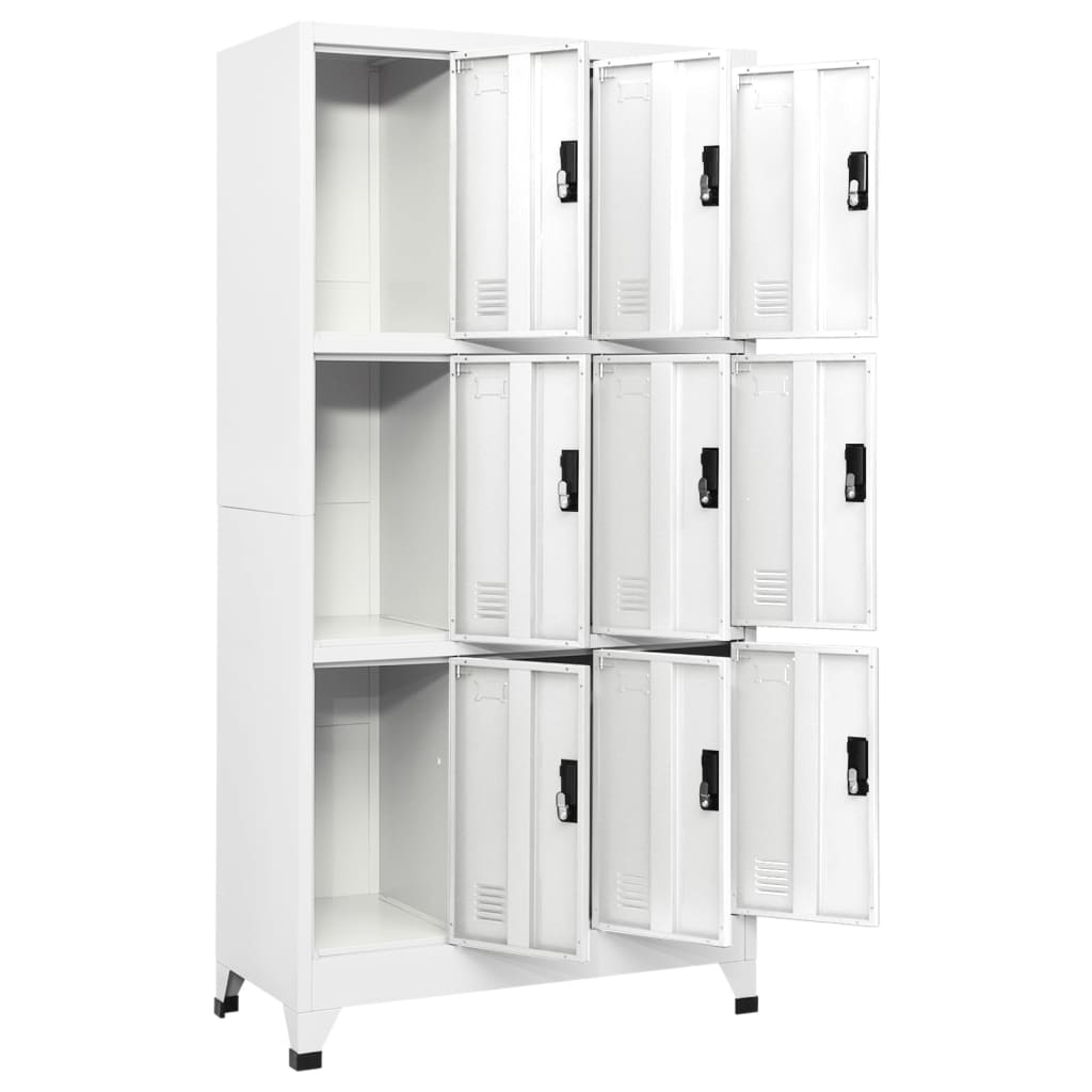 Φοριαμός Λευκός 90 x 45 x 180 εκ. Ατσάλινος - Pakobazaar