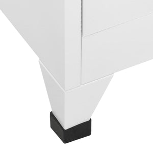 Φοριαμός Λευκός 90 x 45 x 180 εκ. Ατσάλινος - Pakobazaar