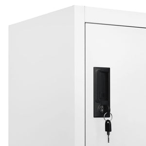 Φοριαμός Λευκός 90 x 45 x 180 εκ. Ατσάλινος - Pakobazaar
