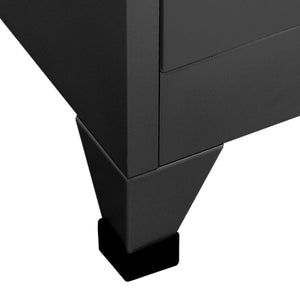 Φοριαμός Ανθρακί 90 x 45 x 180 εκ. από Ατσάλι - Pakobazaar