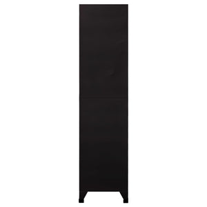 Φοριαμός Μαύρος 90 x 45 x 180 εκ. Ατσάλινος - Pakobazaar