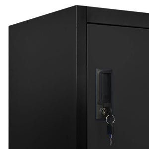 Φοριαμός Μαύρος 90 x 45 x 180 εκ. Ατσάλινος - Pakobazaar