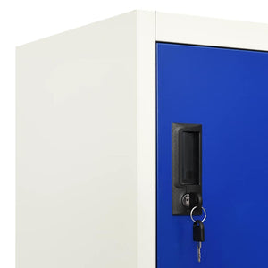 Φοριαμός Γκρι και Μπλε 90 x 45 x 180 εκ. Ατσάλινος