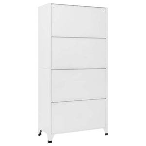 Φοριαμός Λευκός 90 x 40 x 180 εκ. Ατσάλινος