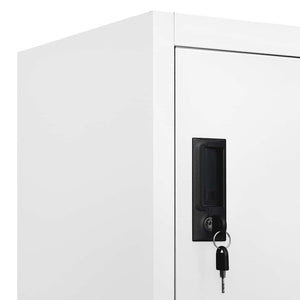 Φοριαμός Λευκός 90 x 40 x 180 εκ. Ατσάλινος