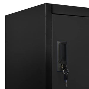 Φοριαμός Μαύρος 90 x 40 x 180 εκ. Ατσάλινος - Pakobazaar