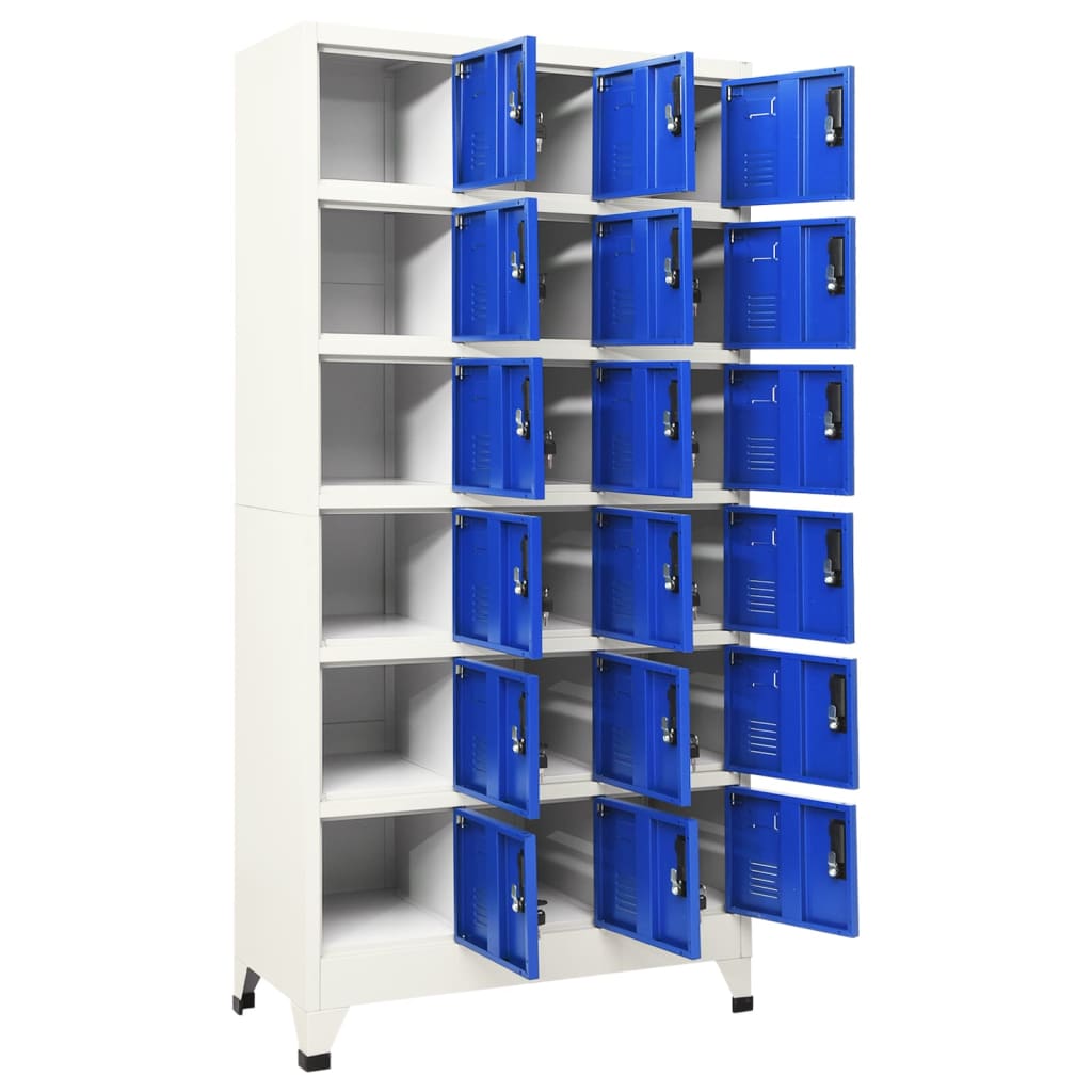 Φοριαμός Γκρι και Μπλε 90 x 40 x 180 εκ. Ατσάλινος - Pakobazaar