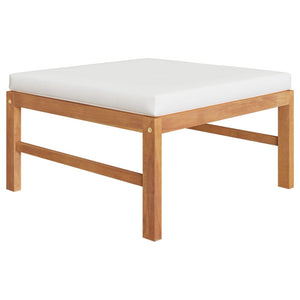 Σαλόνι Κήπου Σετ 6 Τεμαχίων Μασίφ Ξύλο Teak με Κρεμ Μαξιλάρια - PAKOBAZAAR