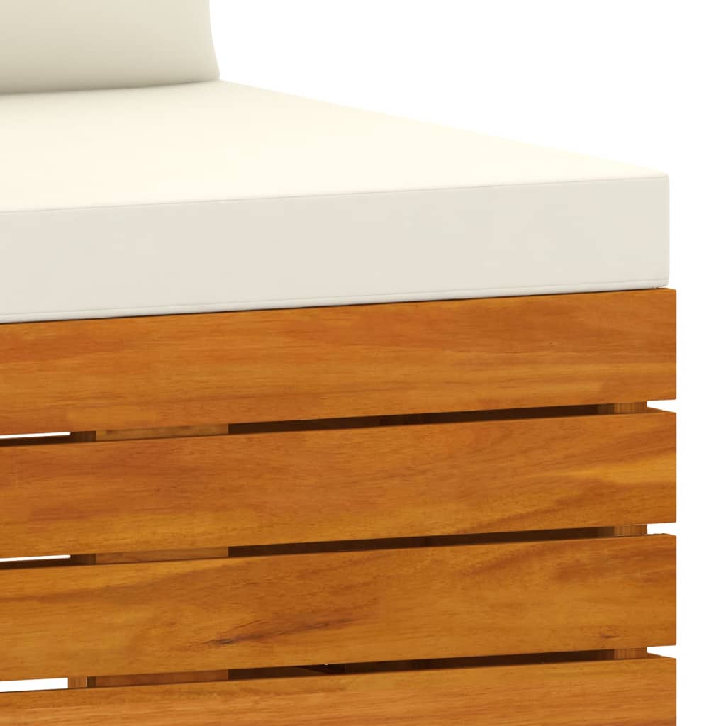 Καναπές Κήπου Διθέσιος από Μασίφ Ξύλο Ακακίας με Μαξιλάρια - PAKOBAZAAR