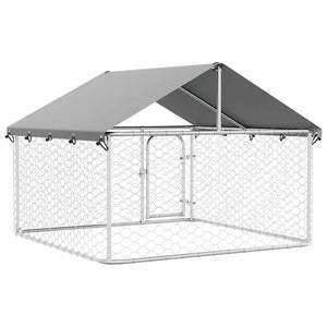 Κλουβί Σκύλου Εξωτερικού Χώρου 200 x 200 x 150 εκ. με Στέγαστρο - PAKOBAZAAR