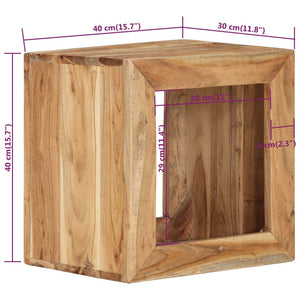 Σκαμπό 40 x 30 x 40 εκ. από Μασίφ Ξύλο Ακακίας