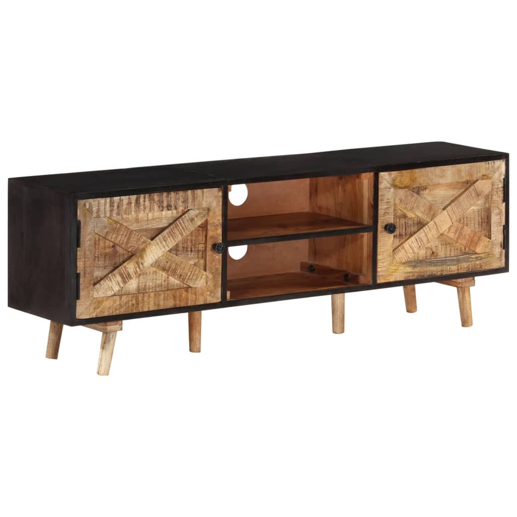 Έπιπλο Τηλεόρασης 140x30x46 εκ. Ακατέργαστο Μάνγκο&Μασίφ Ακακία