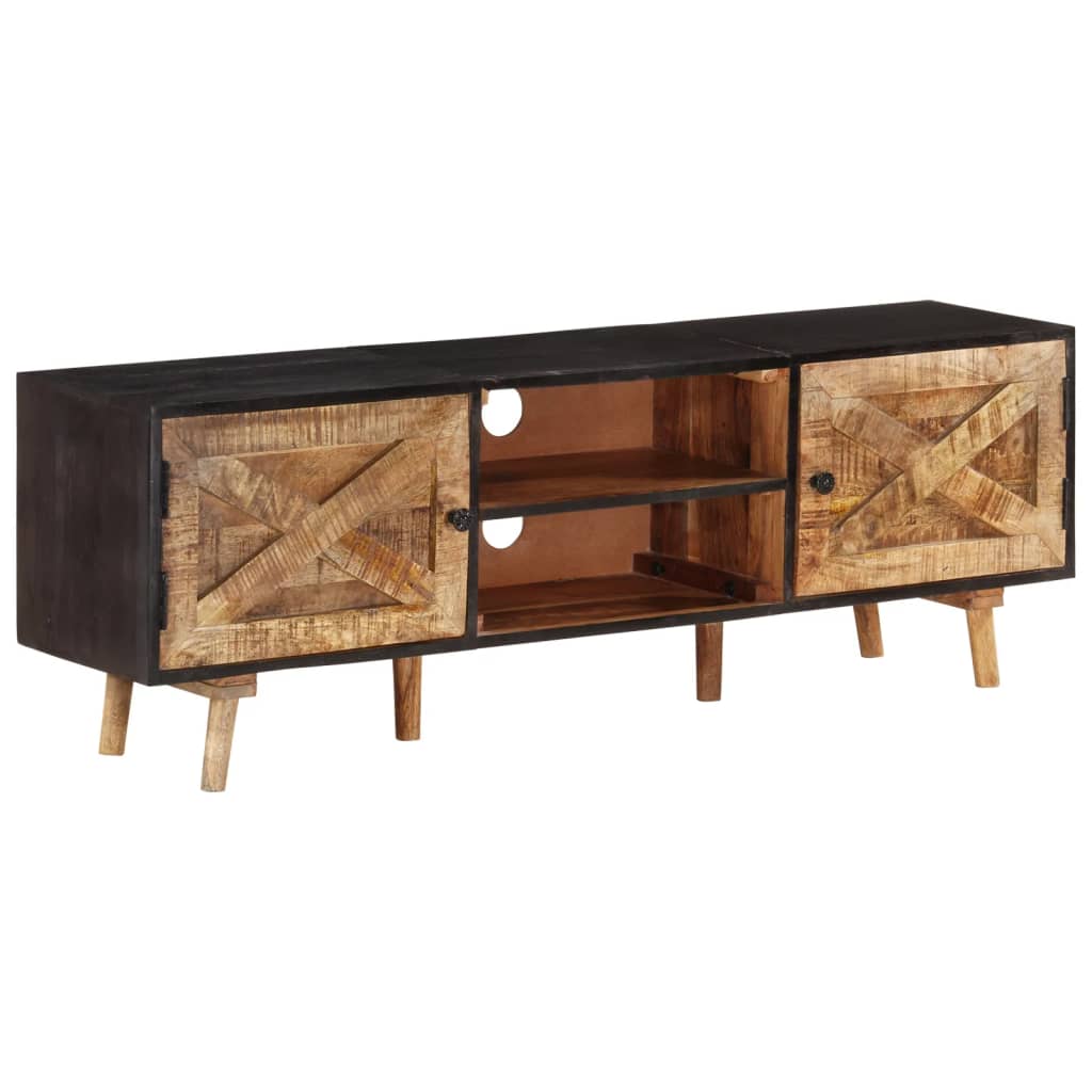 Έπιπλο Τηλεόρασης 140x30x46 εκ. Ακατέργαστο Μάνγκο&Μασίφ Ακακία