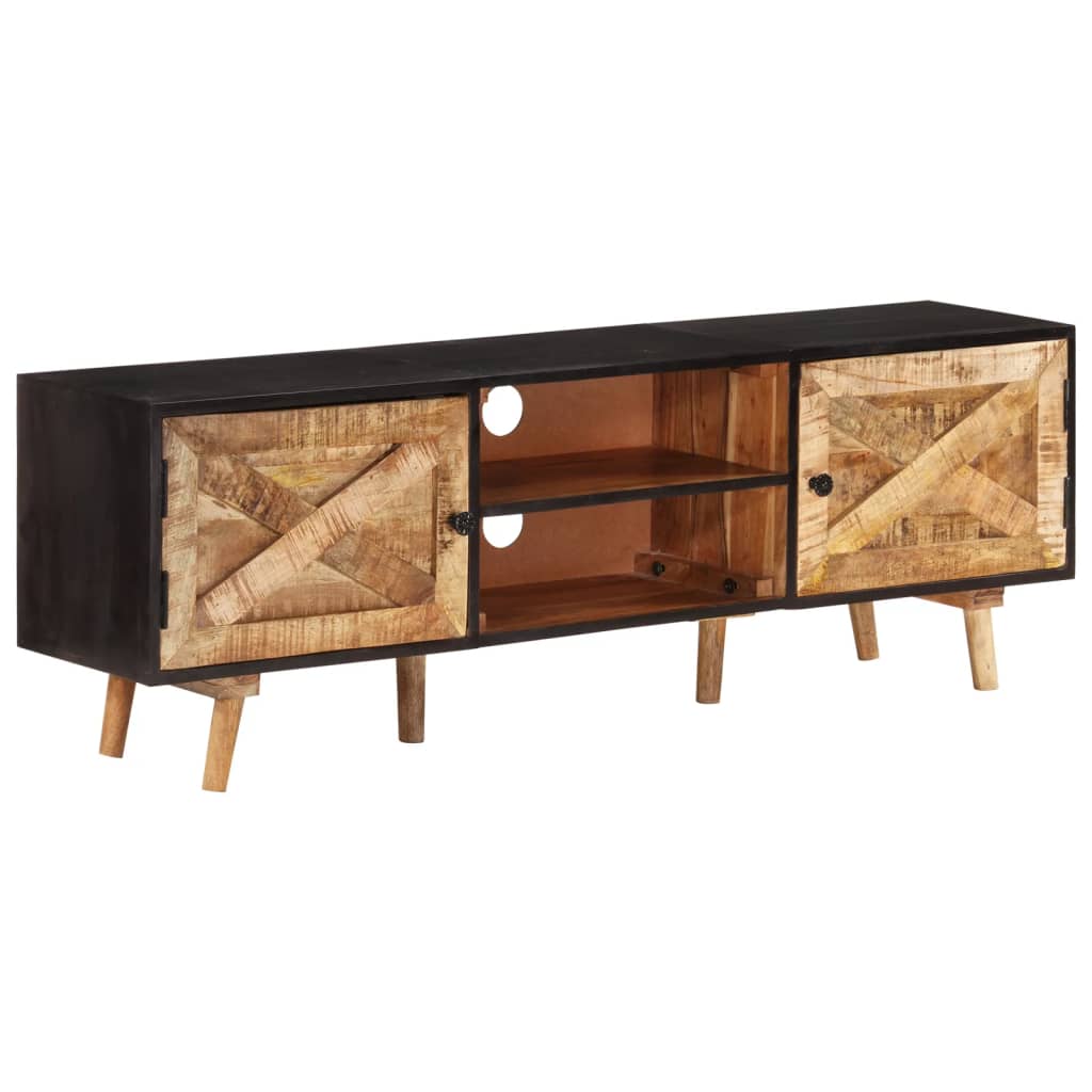 Έπιπλο Τηλεόρασης 140x30x46 εκ. Ακατέργαστο Μάνγκο&Μασίφ Ακακία
