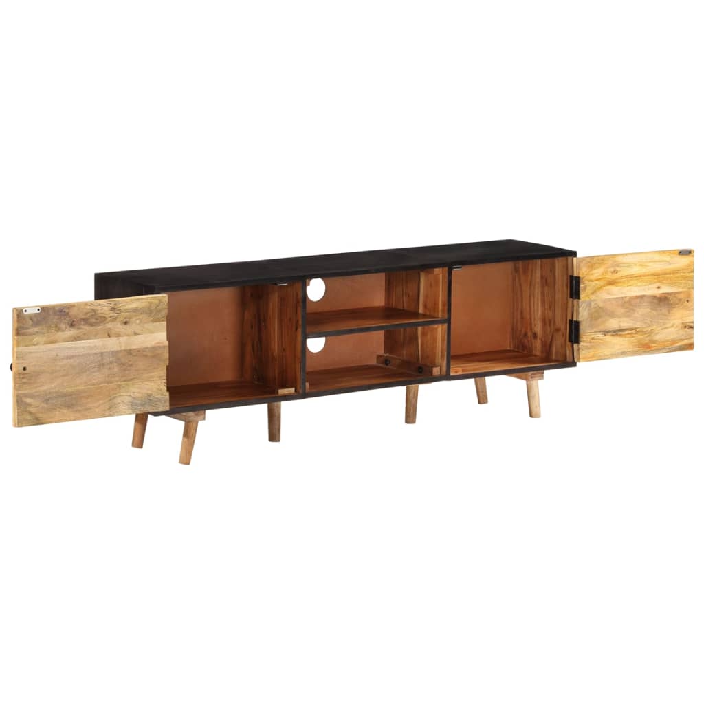 Έπιπλο Τηλεόρασης 140x30x46 εκ. Ακατέργαστο Μάνγκο&Μασίφ Ακακία