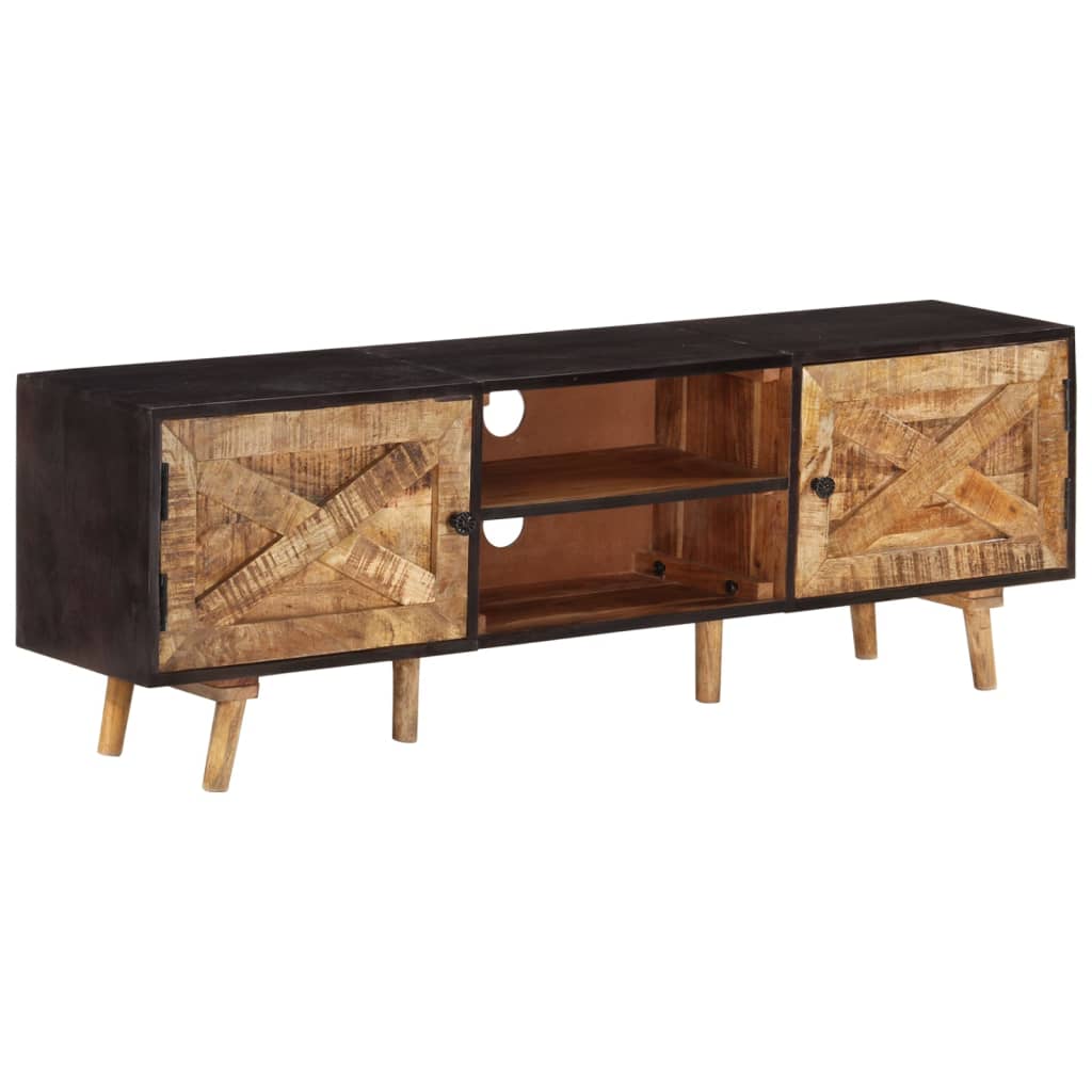 Έπιπλο Τηλεόρασης 140x30x46 εκ. Ακατέργαστο Μάνγκο&Μασίφ Ακακία