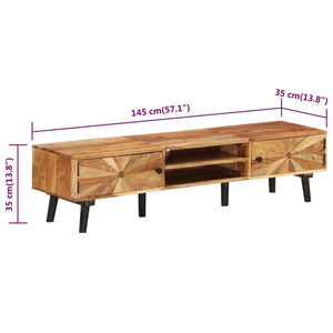 Έπιπλο Τηλεόρασης 145 x 35 x 35 εκ. από Μασίφ Ξύλο Ακακίας
