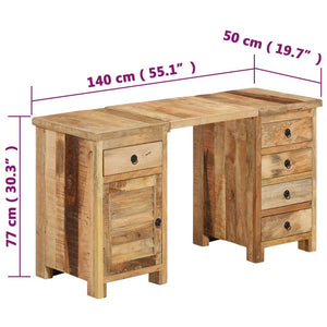 Γραφείο 140 x 50 x 77 εκ. από Μασίφ Ξύλο Μάνγκο - Pakobazaar
