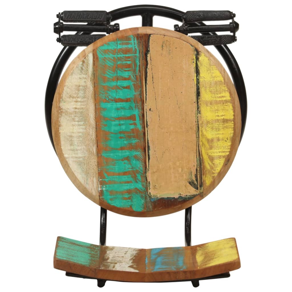 Σκαμπό Μπαρ 2 τεμ. από Μασίφ Ανακυκλωμένο Ξύλο