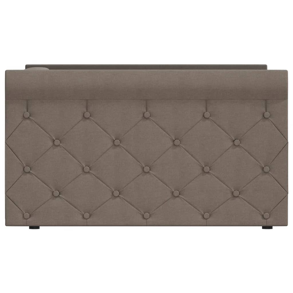 Καναπές Κρεβάτι με Στρώμα & USB Taupe 90 x 200 εκ. Υφασμάτινος