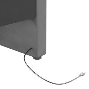 Καναπές Κρεβάτι με Στρώμα & USB Αν. Γκρι 90x200 εκ. Βελούδινος - Pakobazaar