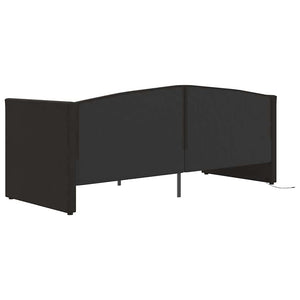 Καναπές Κρεβάτι με Στρώμα & USB Μαύρος 90 x 200 εκ. Βελούδινος