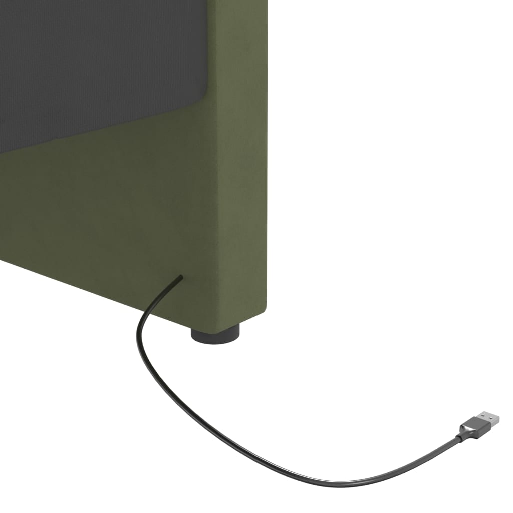 Καναπές Κρεβάτι με Στρώμα & USB Σκ. Πράσινο 90x200εκ Βελούδινος - Pakobazaar