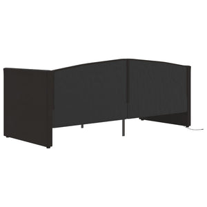 Καναπές Κρεβάτι με Στρώμα & USB Μαύρος 90 x 200 εκ. Βελούδινος - Pakobazaar