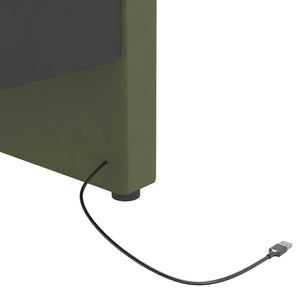 Καναπές Κρεβάτι με Στρώμα & USB Σκ. Πράσινο 90x200εκ Βελούδινος - Pakobazaar