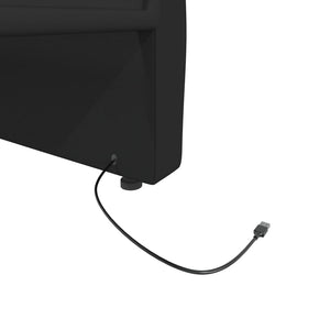 Καναπές Κρεβάτι με Στρώμα & USB Μαύρος 90 x 200 εκ. Υφασμάτινος - Pakobazaar
