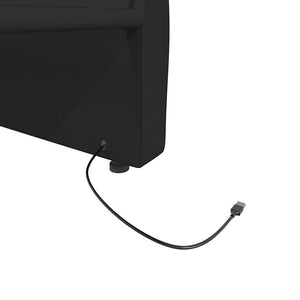 Καναπές Κρεβάτι με Στρώμα & USB Μαύρος 90 x 200 εκ. Υφασμάτινος - Pakobazaar