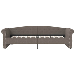 Καναπές Κρεβάτι με Στρώμα & USB Taupe 90 x 200 εκ. Υφασμάτινος - Pakobazaar