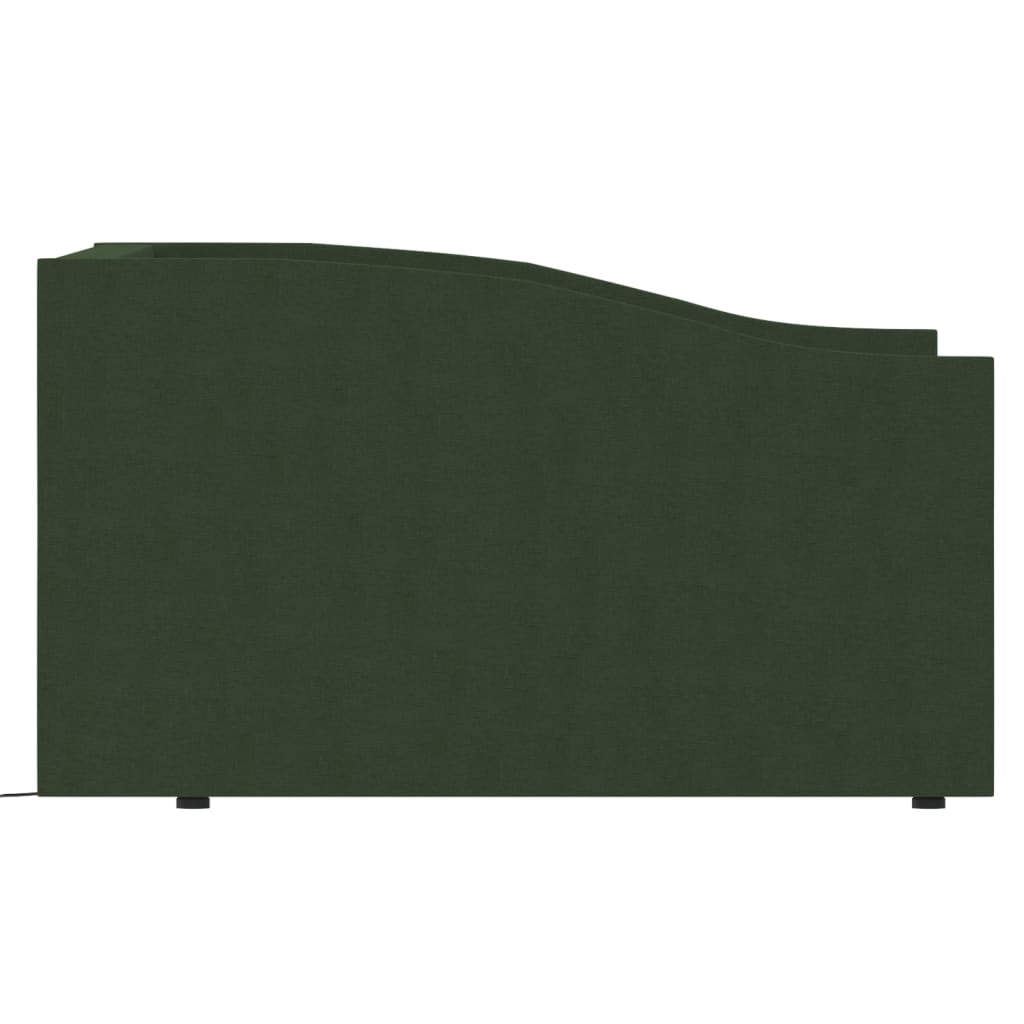 Καναπές Κρεβάτι με Στρώμα & USB Σκ. Πράσινο 90 x 200 εκ. Υφασμ. - Pakobazaar