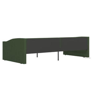 Καναπές Κρεβάτι με Στρώμα & USB Σκ. Πράσινο 90 x 200 εκ. Υφασμ. - Pakobazaar