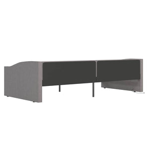 Καναπές Κρεβάτι με Στρώμα & USB Ανοιχτό Γκρι 90x200 εκ. Υφασμ.