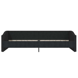 Καναπές Κρεβάτι με Στρώμα & USB Μαύρος 90 x 200 εκ. Υφασμάτινος