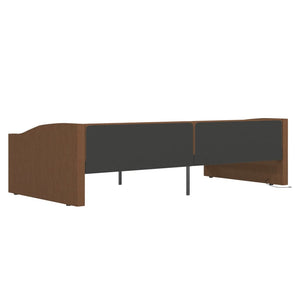 Καναπές Κρεβάτι με Στρώμα & USB Καφέ 90 x 200 εκ. Υφασμάτινος